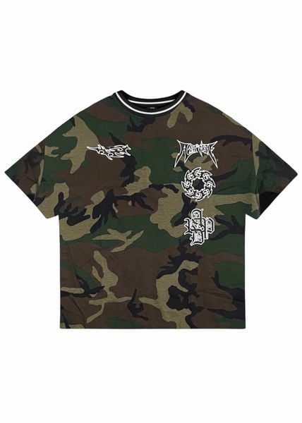  Spiky punk camo tee 