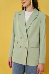 Blazer casual style tuytsy olive green suông
