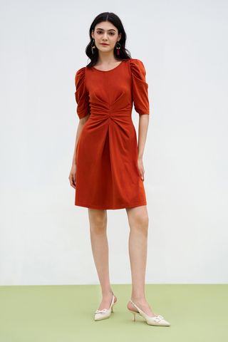 Cotton/Polo dresses cotton cam xếp ly eo