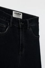 Flare jeans casual style denim trơn đen