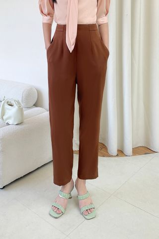 Smart trousers casual style tuytsy nâu