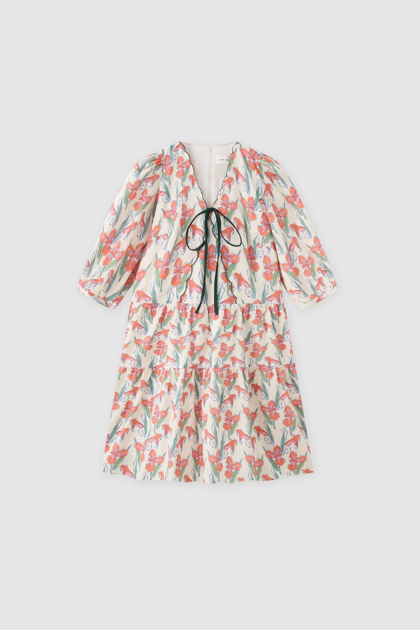 Đầm mini feminine thô lụa hoa nhỡ nhiều màu