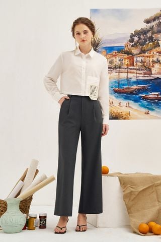 Quần culottes official style tuytsy màu smoke