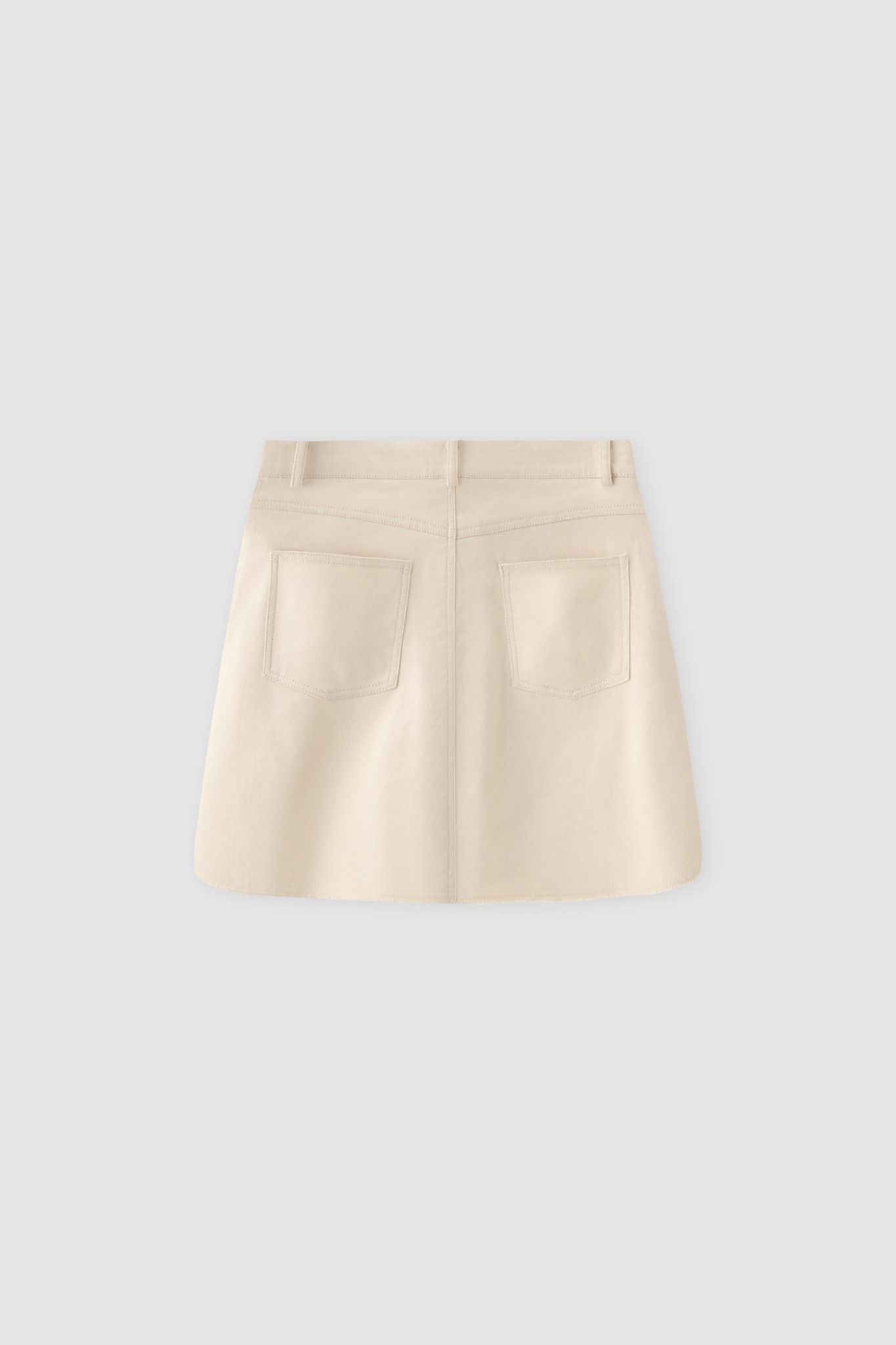 Chân váy mini casual khaki kem