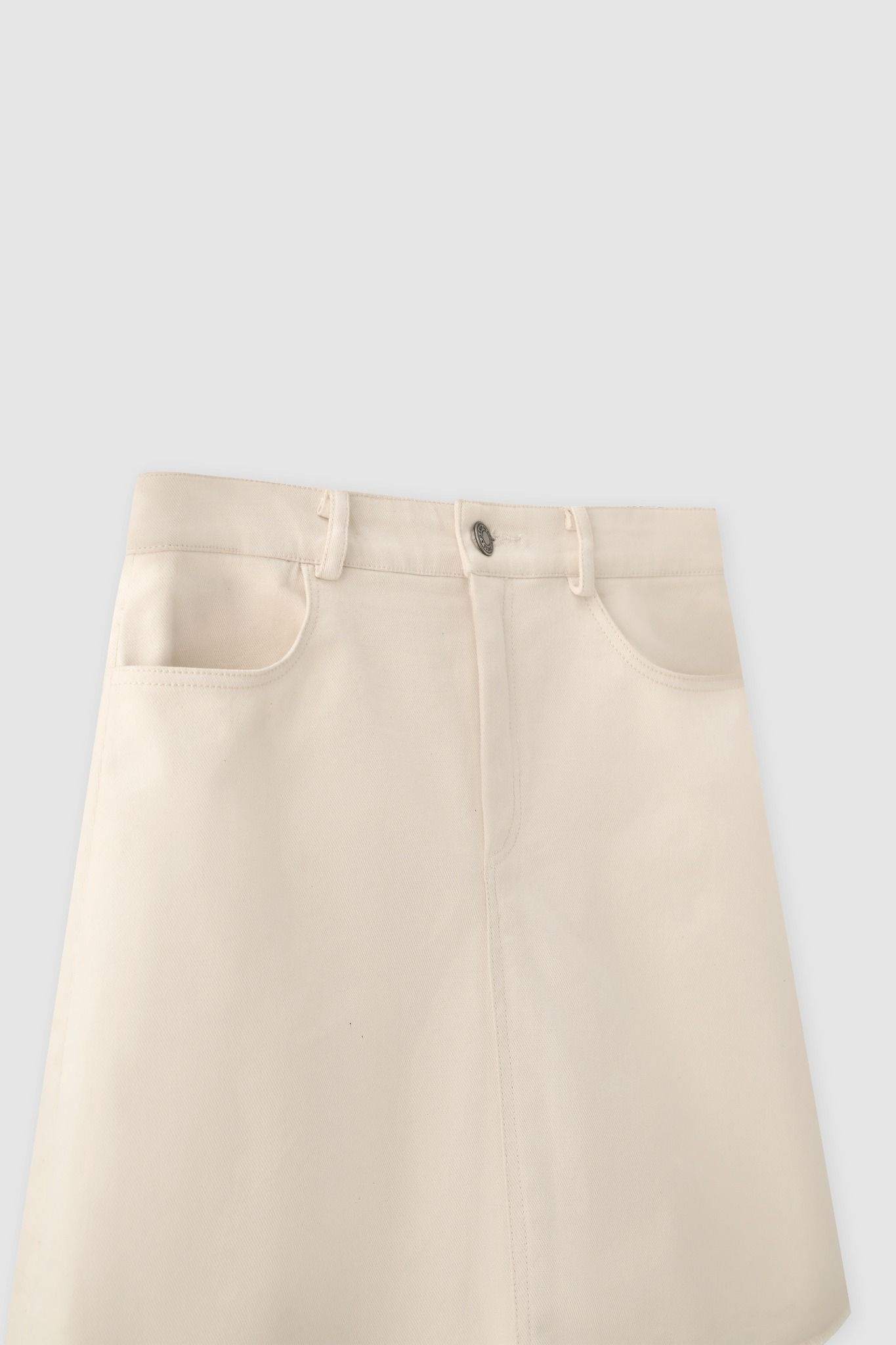 Chân váy mini casual khaki kem