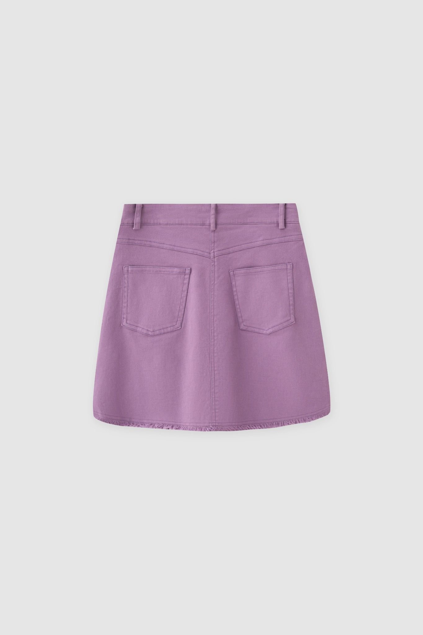 Chân váy mini casual khaki tím thạch anh