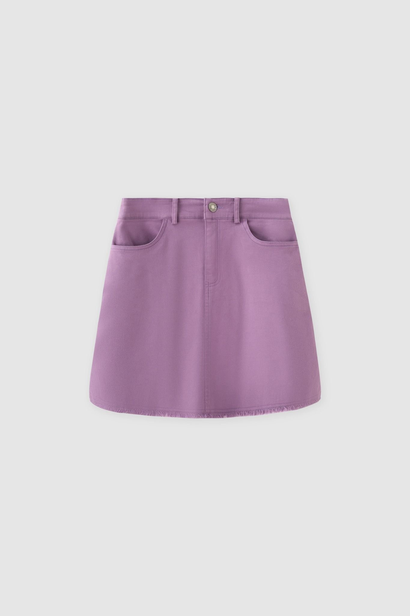 Chân váy mini casual khaki tím thạch anh