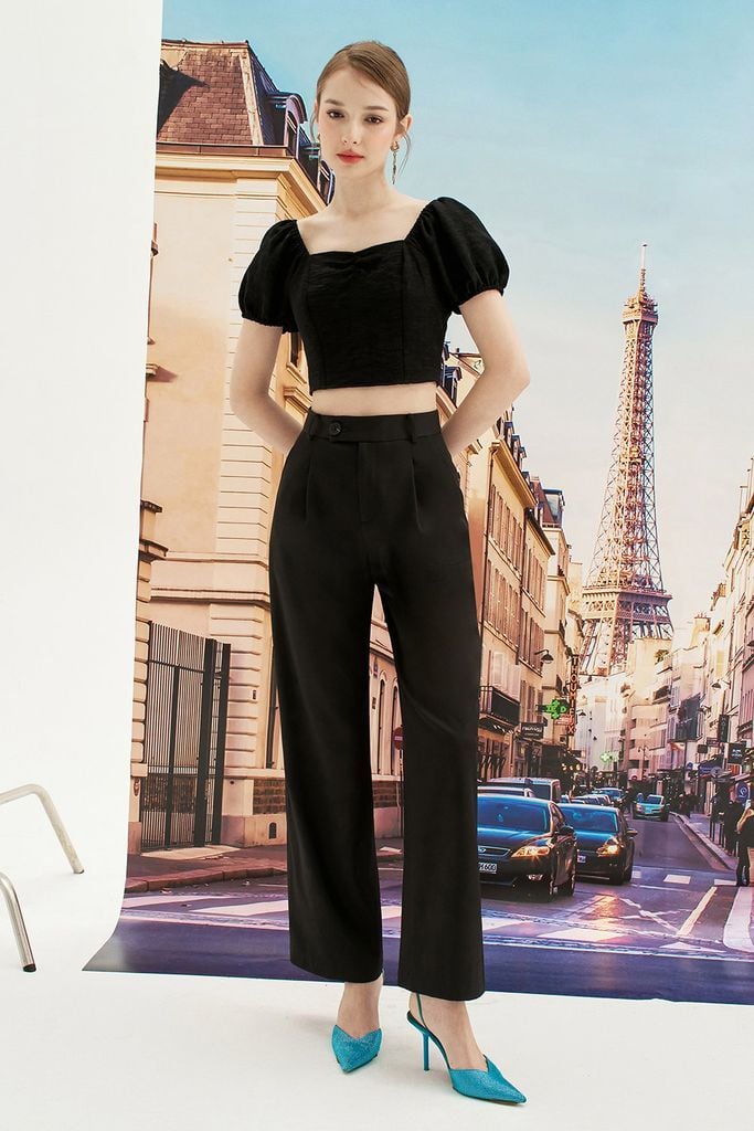 Quần culottes official style tuytsy black