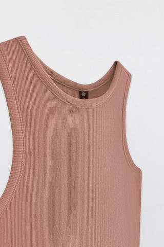 Áo Tanktop crop thun tăm cam đào