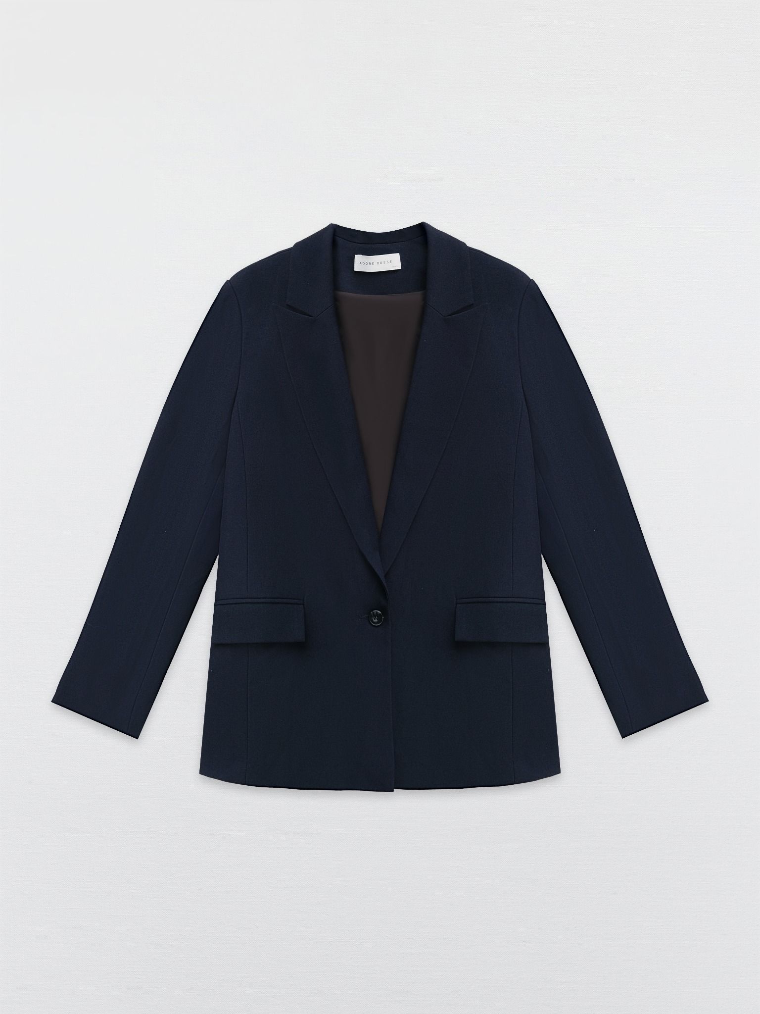 Áo blazer tech navy phối cửa tay