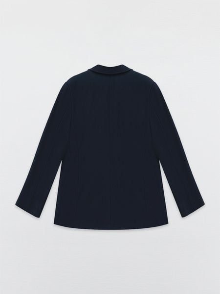 Áo blazer tech navy phối cửa tay