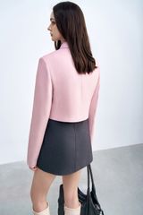 Chân váy mini a cạp trễ tàn đậm