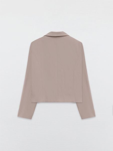 Áo blazer crop beige eo nhẹ basic