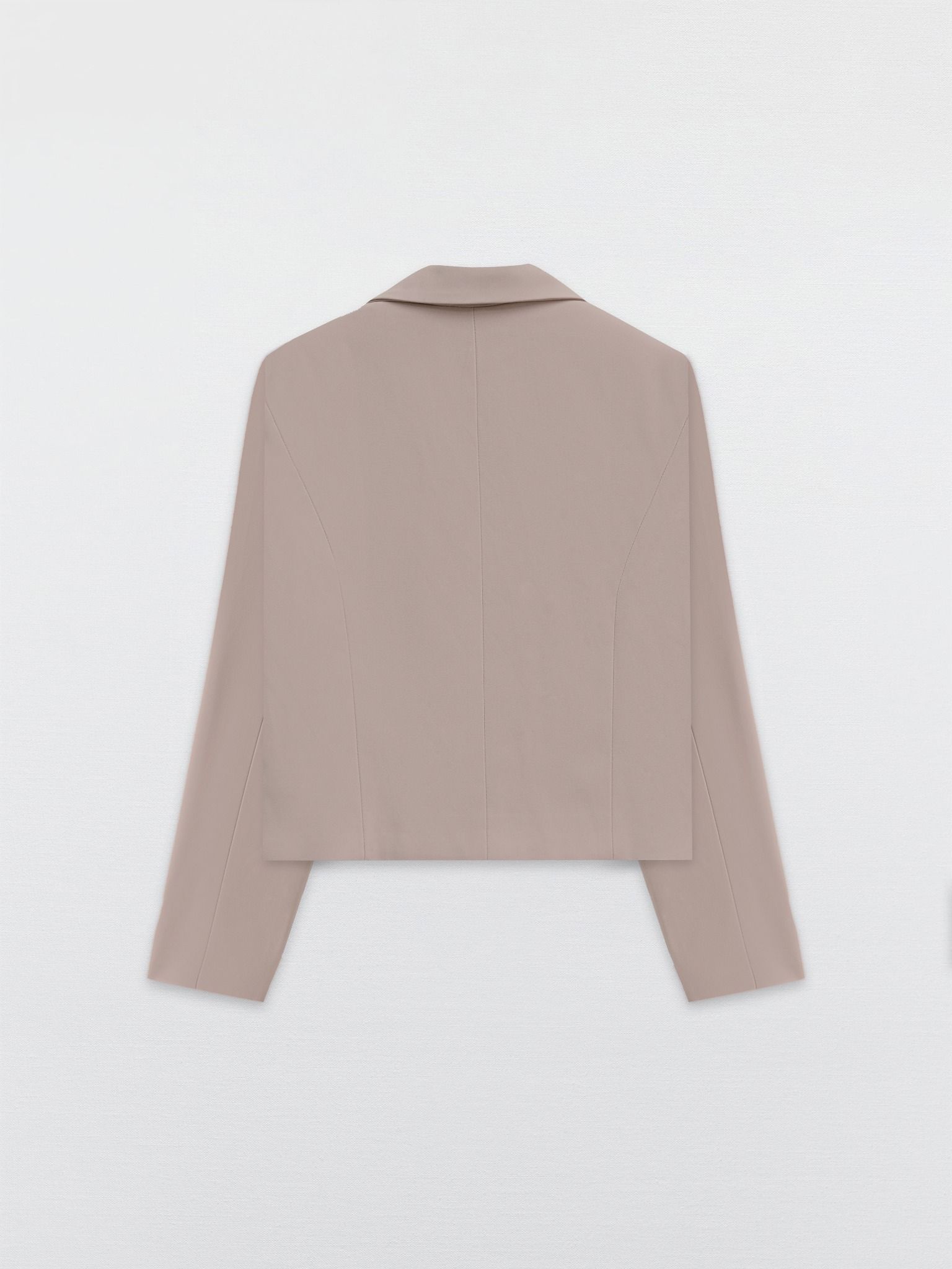 Áo blazer crop beige eo nhẹ basic