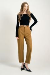 Quần đứng basic nâu tây