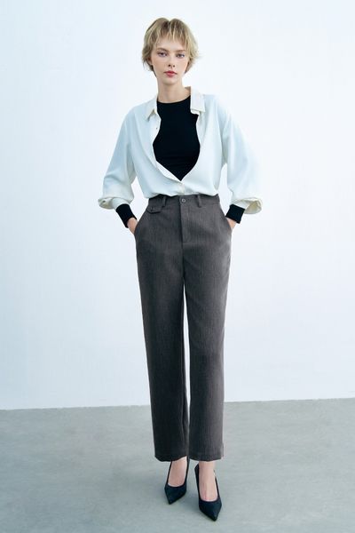 Sơ mi basic lụa trắng
