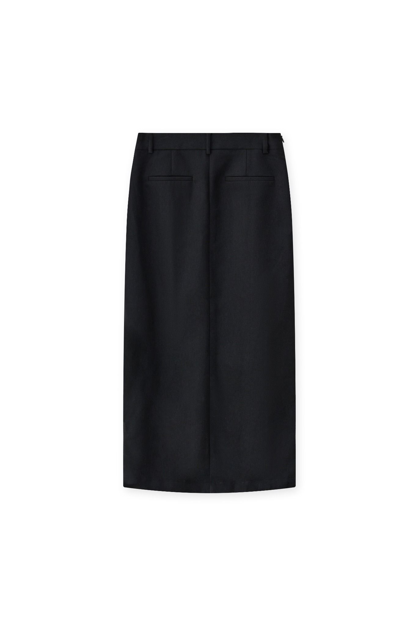 Chân váy maxi vạt chéo solid đen
