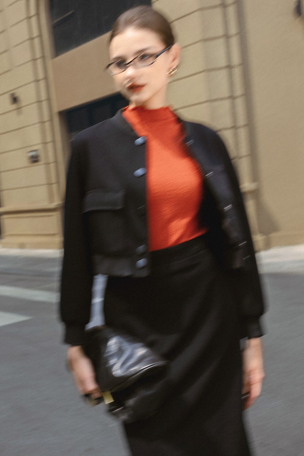 Áo khoác bomber poly xốp đen
