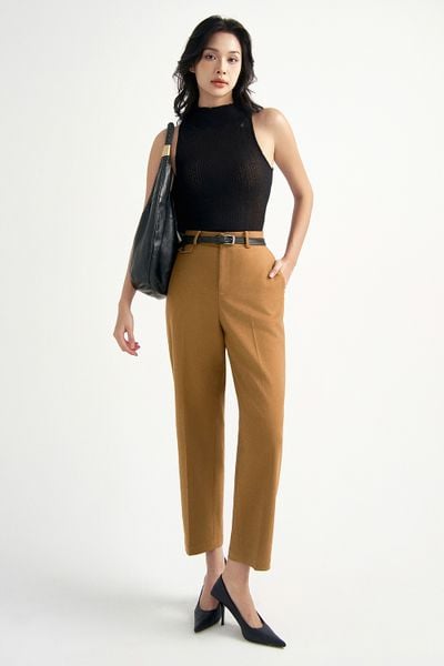 Quần đứng basic nâu tây
