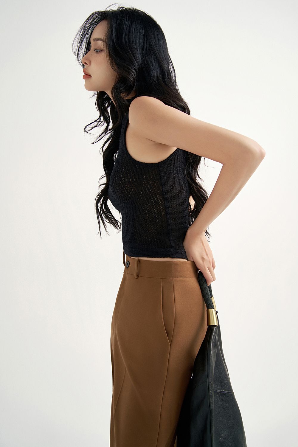 Quần đứng basic nâu tây