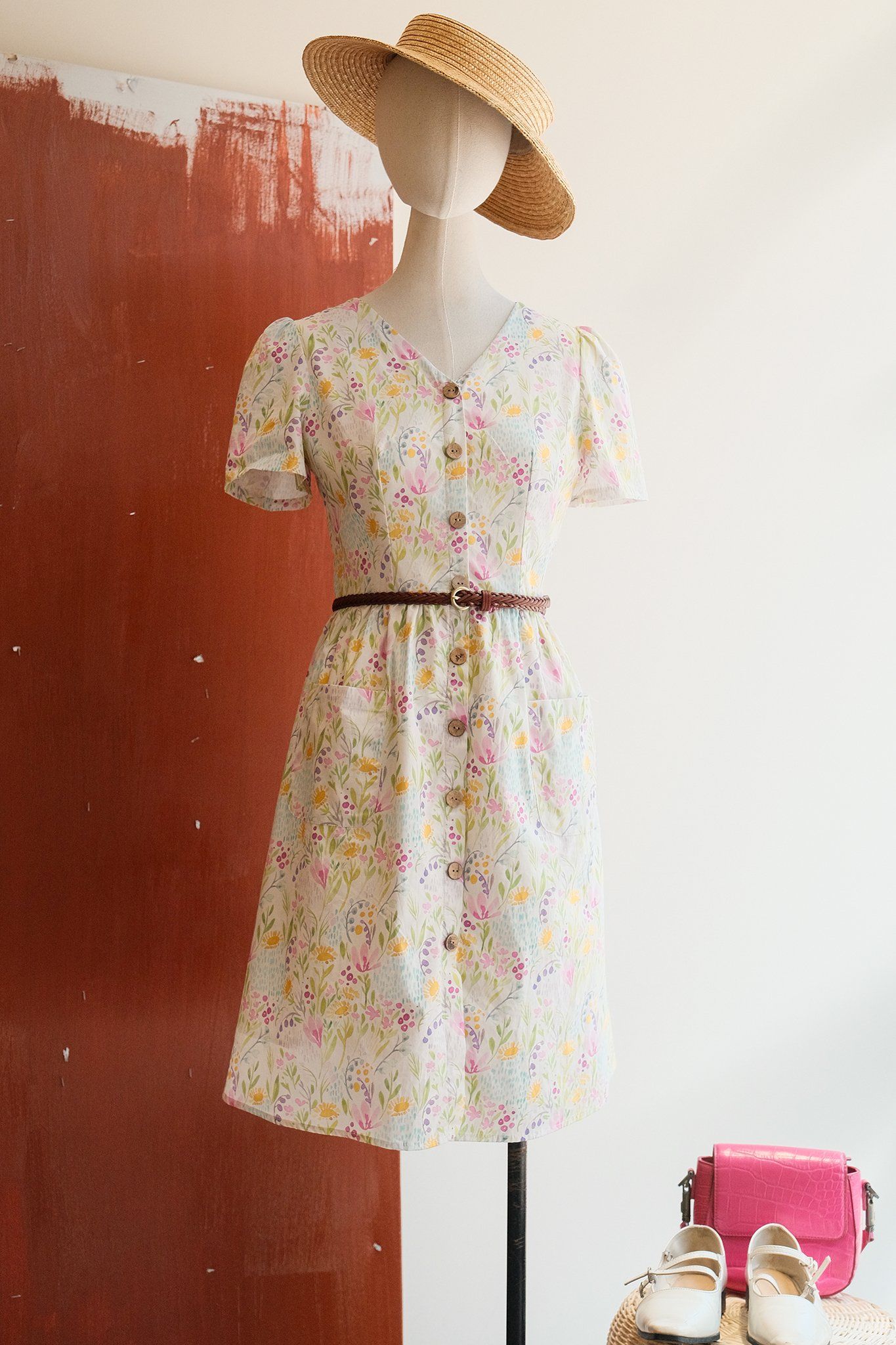 Đầm mini hoa linh lan tím