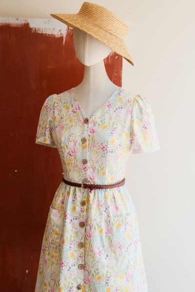 Đầm mini hoa linh lan tím