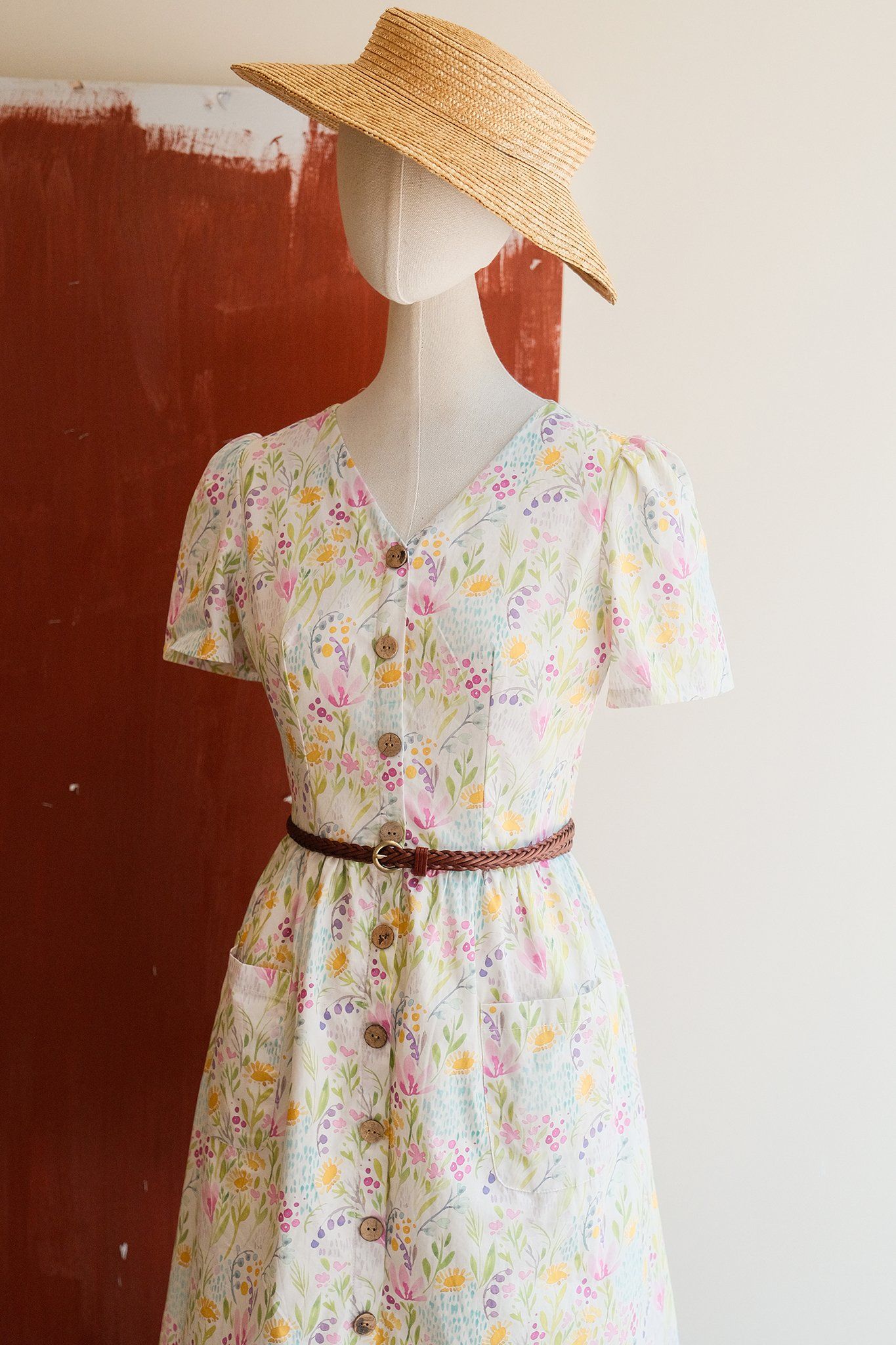 Đầm mini hoa linh lan tím