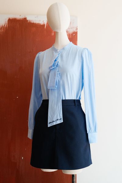 Quần chân váy navy basic