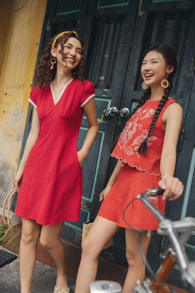 Quần shorts đũi cam