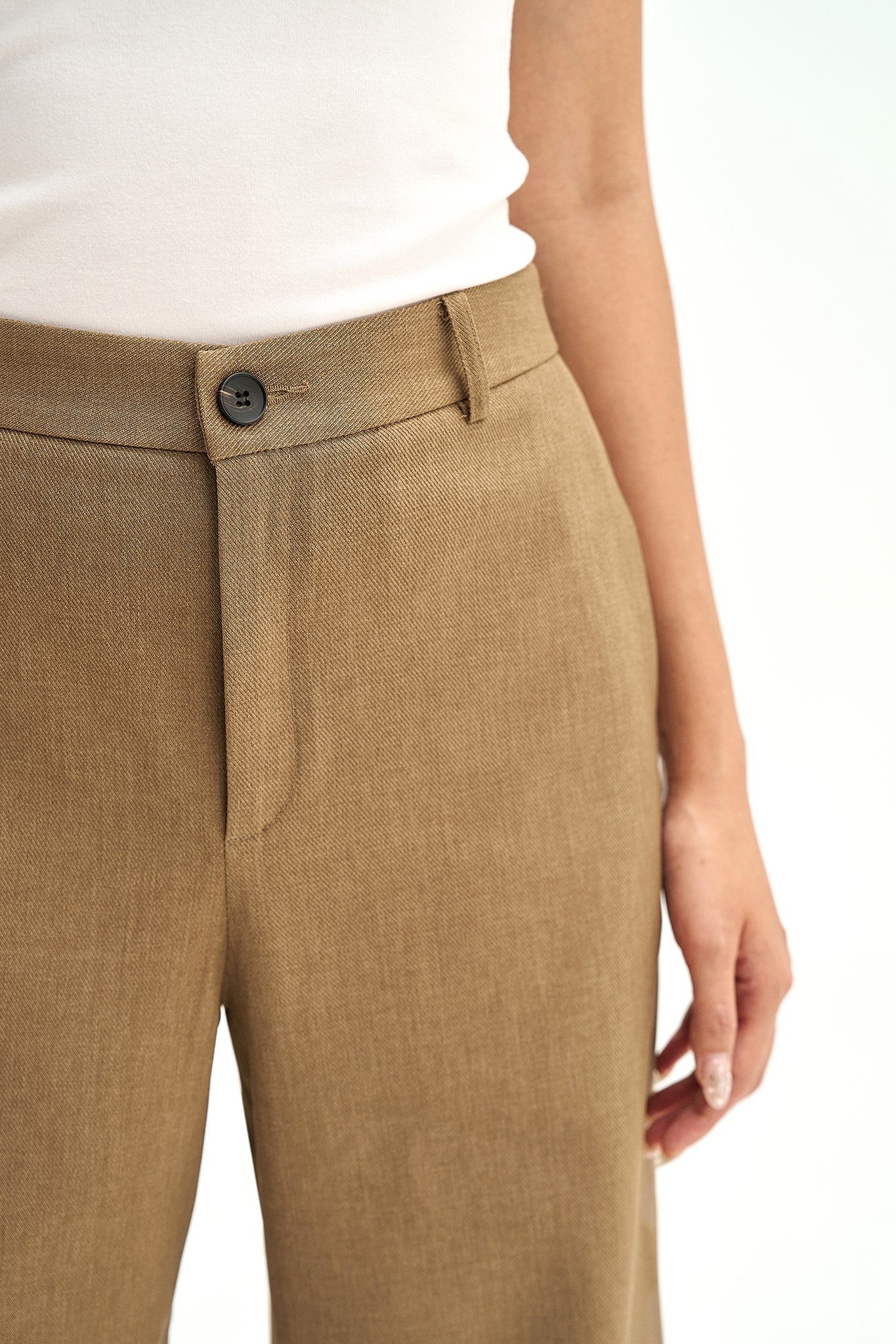 Quần ống rộng camel basic