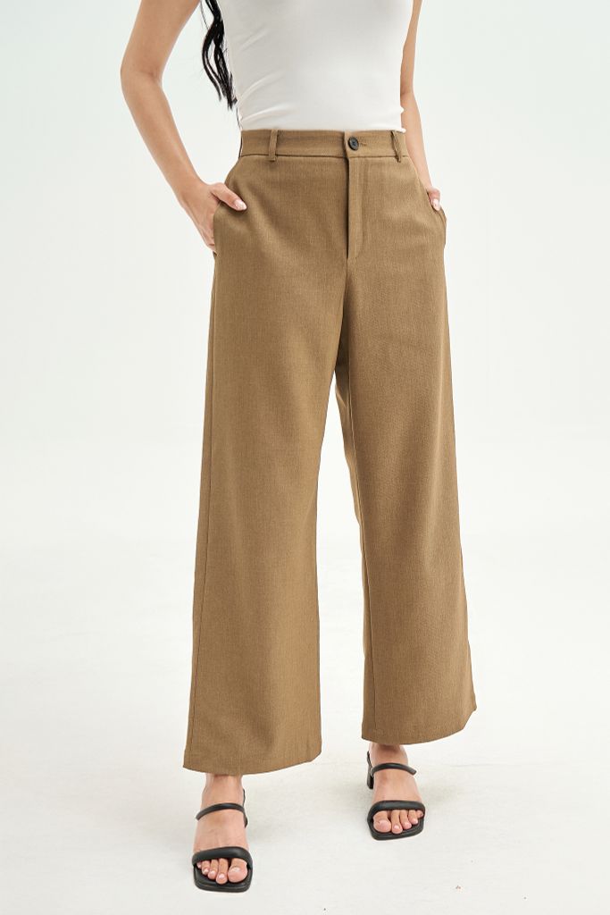 Quần ống rộng camel basic