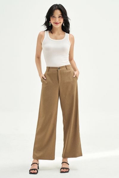 Quần ống rộng camel basic