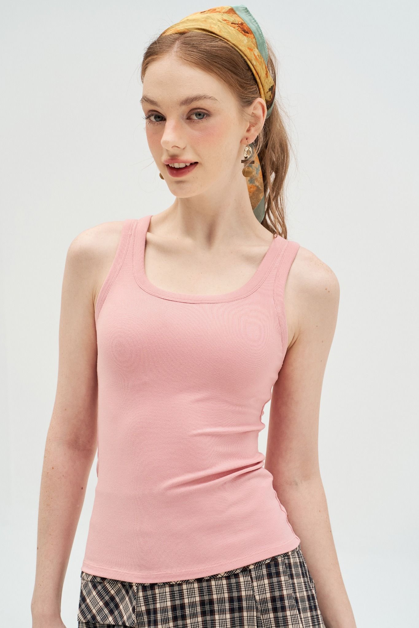Tank top basic hồng