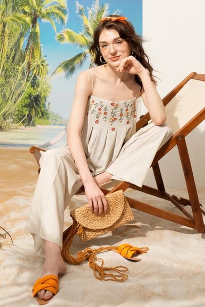 Top 2 dây xếp ly thêu hoa dây