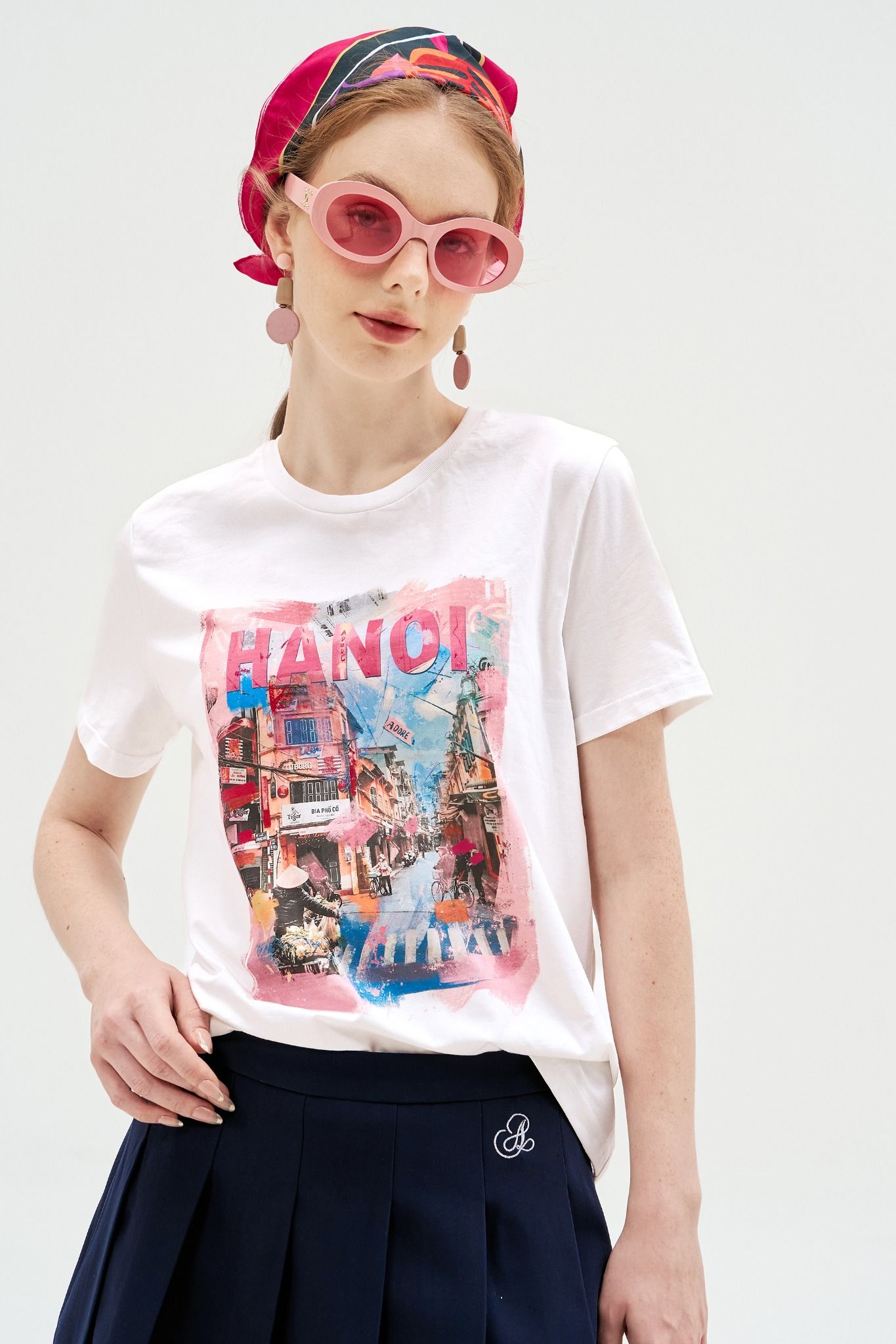 T-shirt trắng in Hanoi