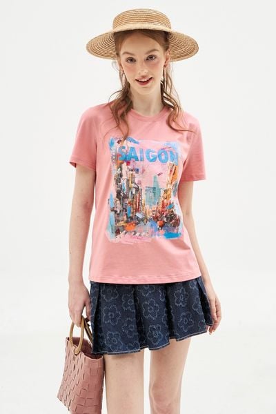 T-shirt hồng in Saigon