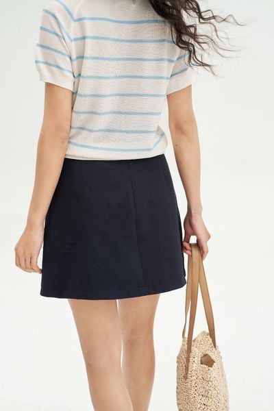 Chân váy mini xoè poly xốp navy