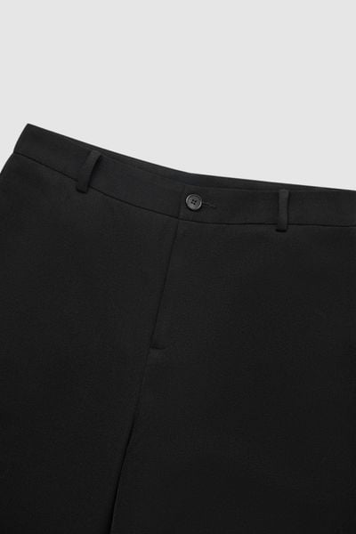 Quần ống rộng đen basic