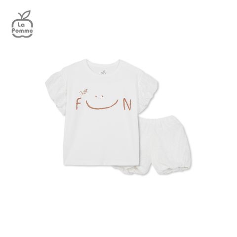  Bộ cộc tay La Pomme Shining Smile - Hồng 