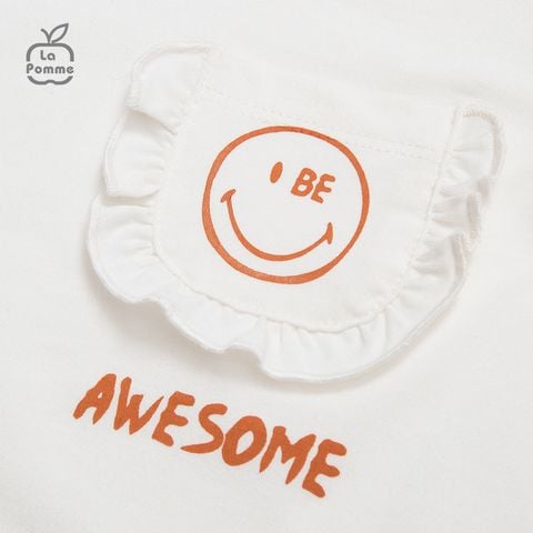  Bộ cộc tay La Pomme túi bèo - Trắng 