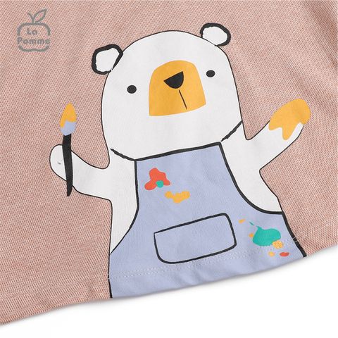  Bộ cộc tay La Pomme Nét vẽ tinh nghịch - Nâu 