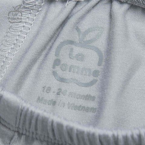  Bộ cộc tay La Pomme Funny Face - Ghi 
