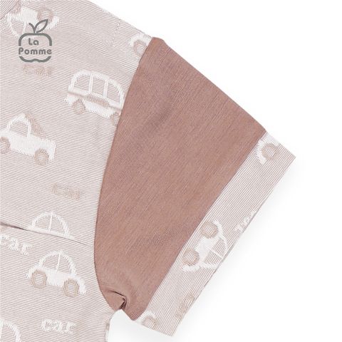  Bộ cộc tay La Pomme Tiny Car - Nâu 