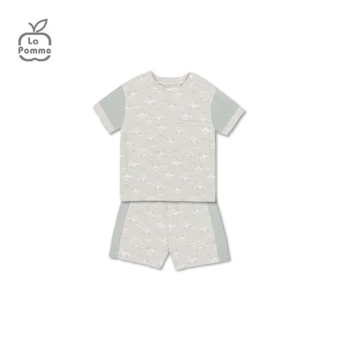  Bộ cộc tay La Pomme Tiny Car - Nâu 