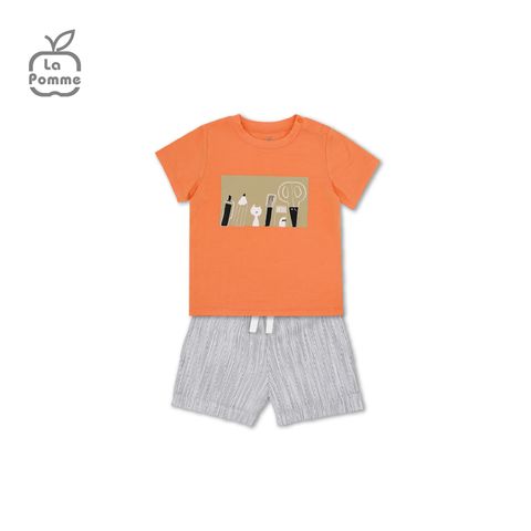  Bộ cộc tay La Pomme Mèo con và cây bút vẽ - Trắng 