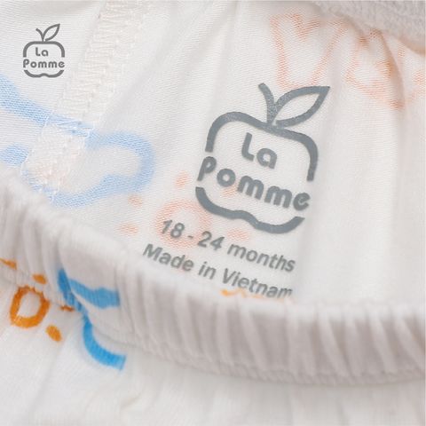  Bộ cộc tay La Pomme Bầu trời viền màu - Xanh 