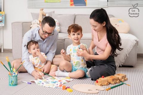  Bộ cộc tay La Pomme Cùng bé tô màu 
