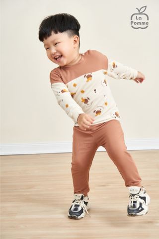  Bộ dài tay La Pomme Sóc nhí - Nâu 
