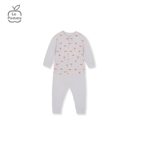  Bộ dài tay La Pomme cúc giữa Baby Racoon - Nâu 
