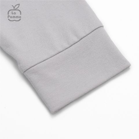  Bộ dài tay La Pomme cúc giữa Baby Racoon - Ghi 